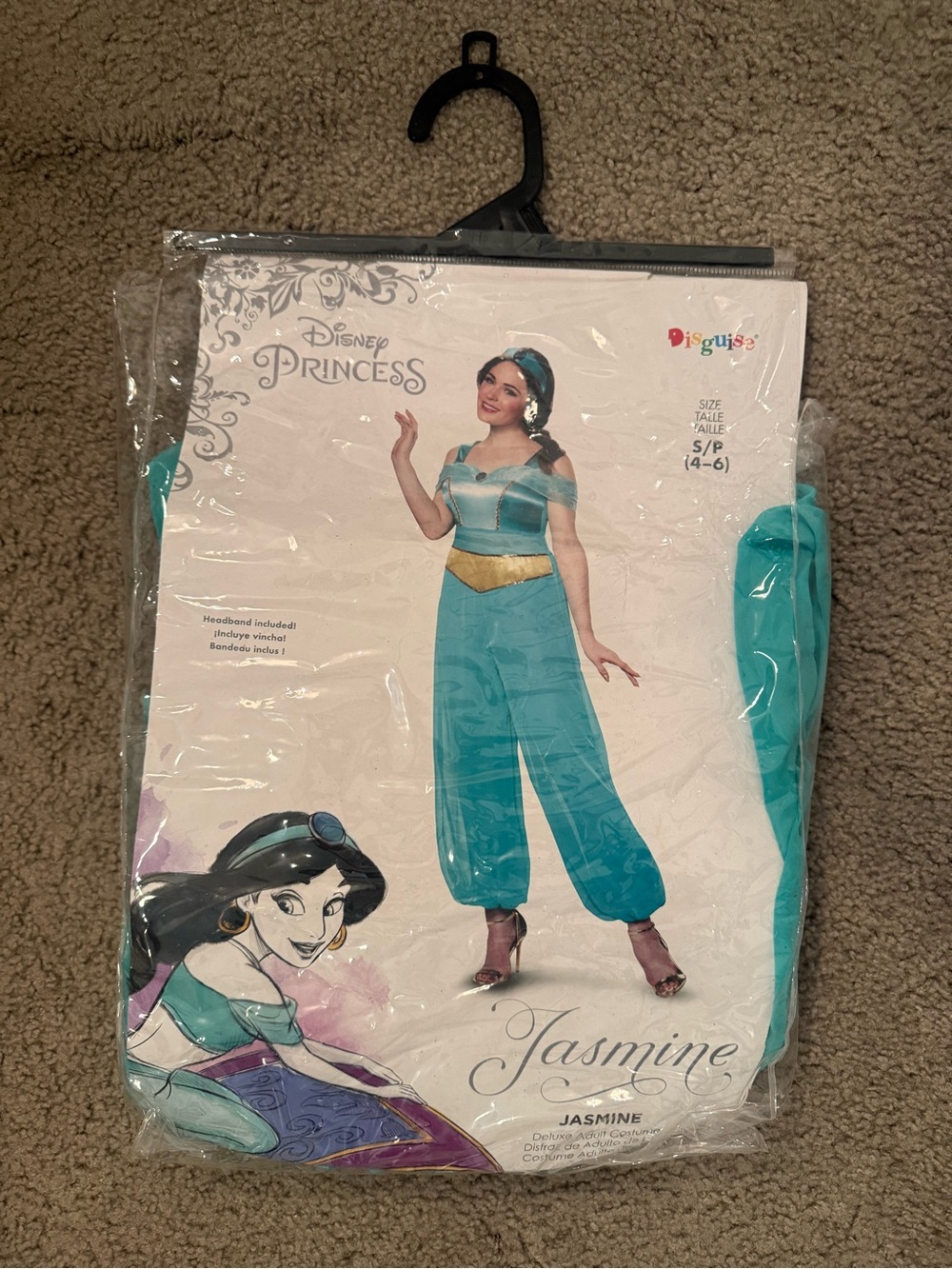 Disney Jasmine Costume in Teal with Gold Accents